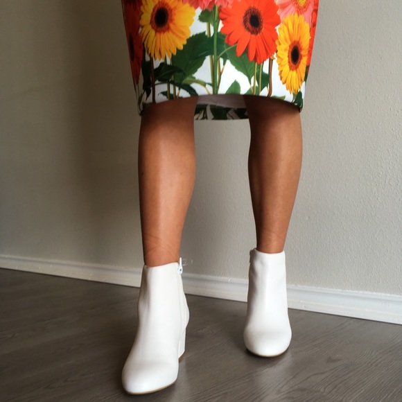 Aldo Booties Vintage Ankle Boots Retro Block Heel - Picture 2 of 6